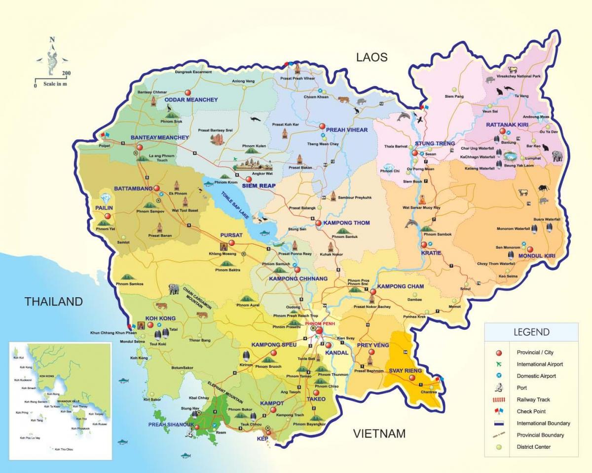 แผนที่ของสื่อข้อมูลของกล้องสนามบิน